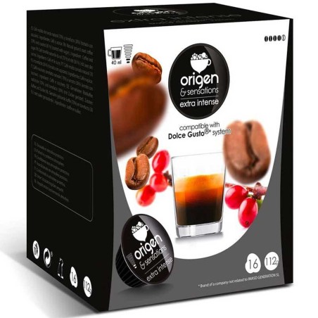 4 cajas de Extra intenso, 16 cápsulas Origen & Sensations compatibles Dolce Gusto 8435336216016