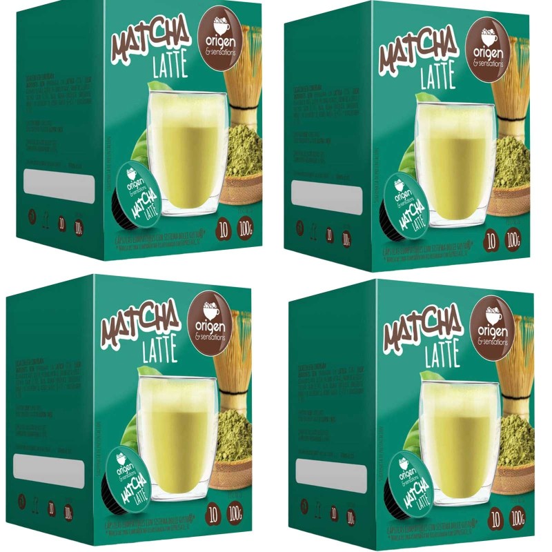 4 cajas de Matcha Latte 10 cápsulas Origen & Sensations compatibles Dolce Gusto. 8435336216375