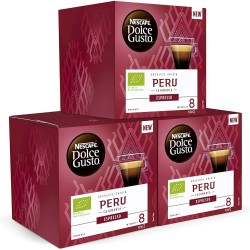 3 cajas de  Origen Perú espresso, 12 cápsulas Orgánicas y Ecológicas Dolce Gusto 7613036323864