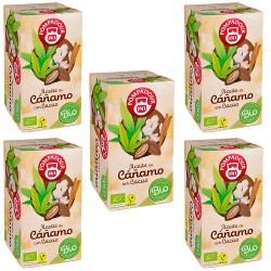 5 cajas de Aceite de cáñamo con  Cacao 20 Infusiones ecológicas  Pompadour 8412900709914