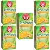 5 cajas de Te verde selecto con Jengibre y Naranja , 20 infusiones Pompadour 8412900401207