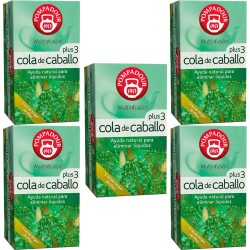 5 cajas de Cola de Caballo Plus 3, 20 infusiones Pompadour 8412900401092