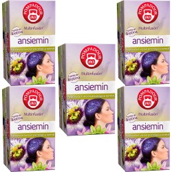 5 cajas de  Ansiemin Pompadour 20 infusiones con Biotina 8412900709334