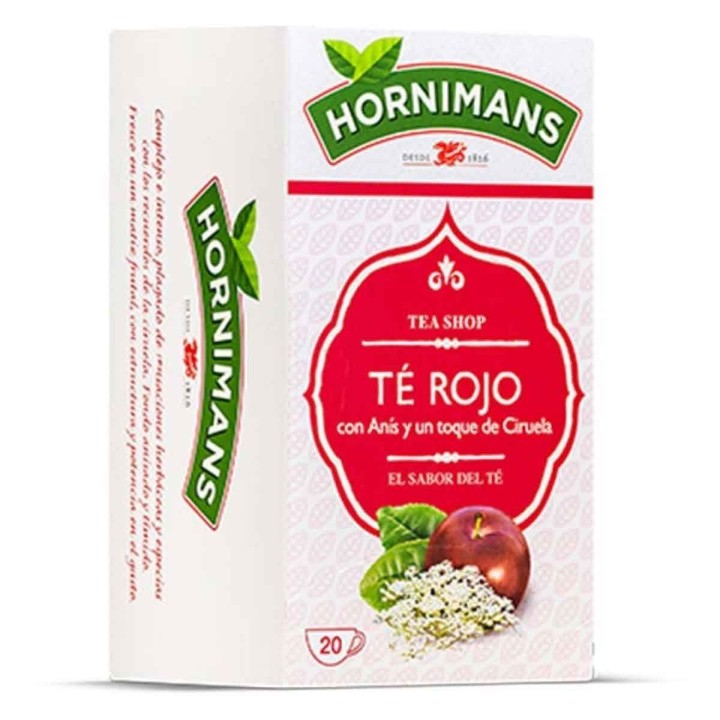 5 cajas de Hornimans, Té Rojo con Anís y un Toque de Ciruela. 8410091024991