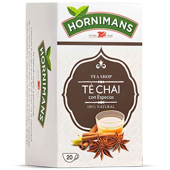 5 cajas de  Té Chai con Especias, Hornimans 20 infusiones 8410091108905