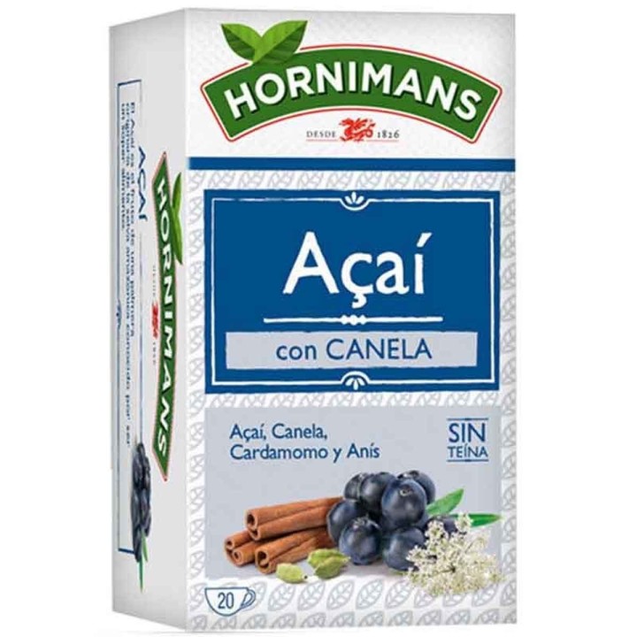 5 cajas de Infusión de Açaí con canela, Cardamomo y anís 20 bolsitas Hornimans 8711000461433