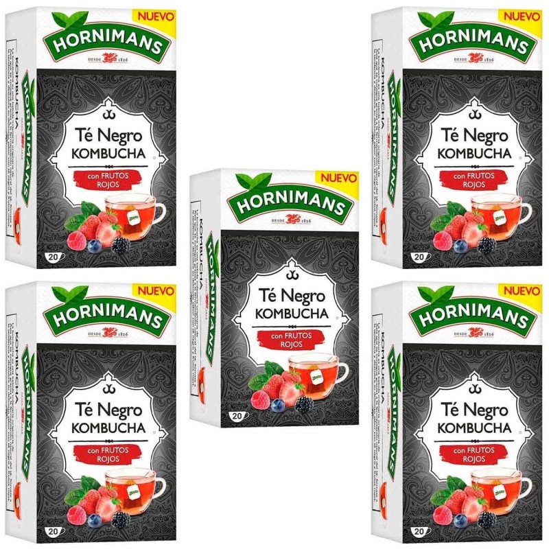 Té Negro Kombucha Frutos Rojos: Energía y Sabor