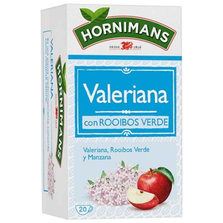 5 cajas de Valeriana con Rooibos Verde Hornimans 20 infusiones 8410091061286