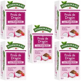 5 cajas de Fruta de Dragón, Rooibos y frambuesa sin teína Hornimans 20 sobres 8410091074279
