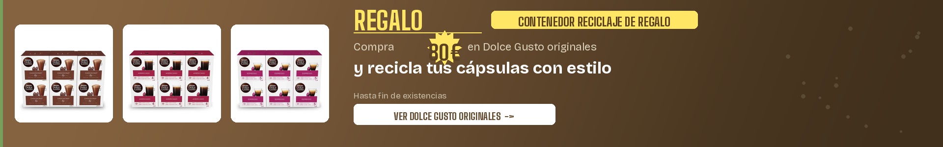 Regalo Contenedor Reciclaje Dolce Gusto en compras de 80 euros en originales
